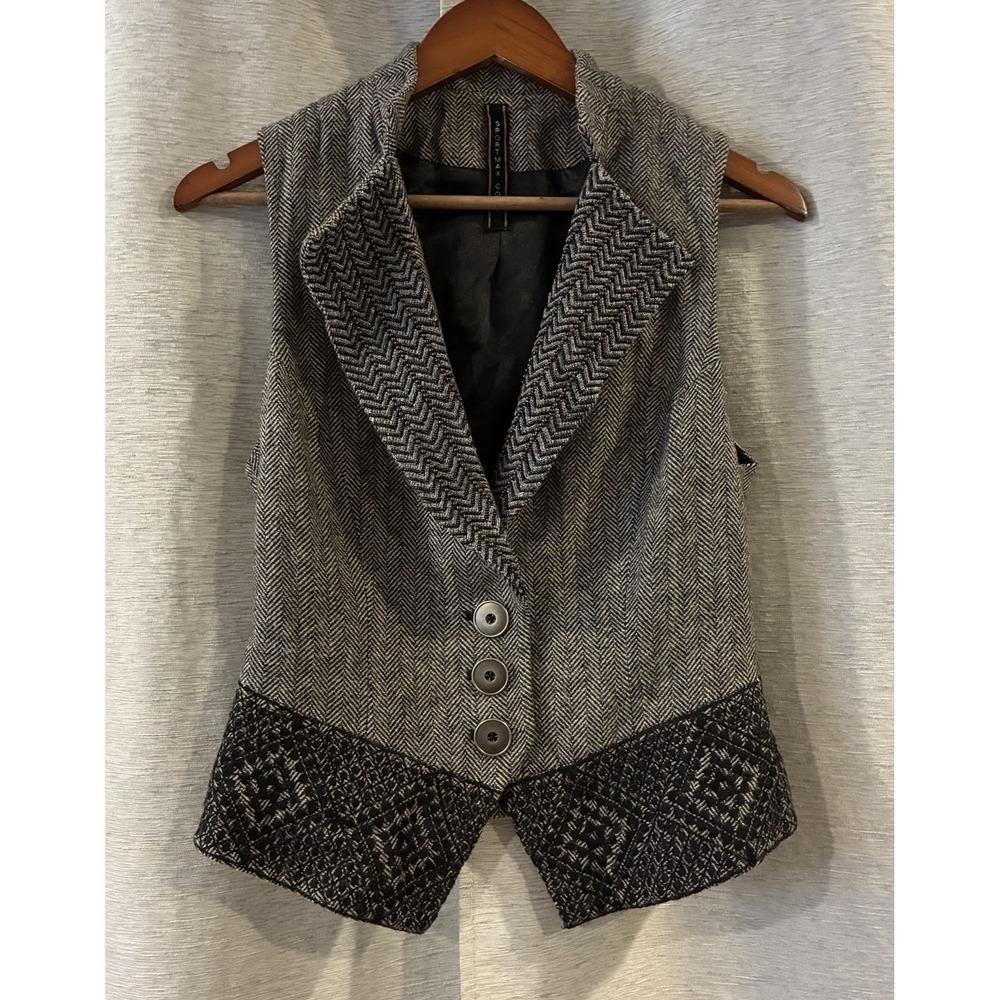 Vintage Sportmax Code Herringbone Vest Southwestern Size‎ 8 Office